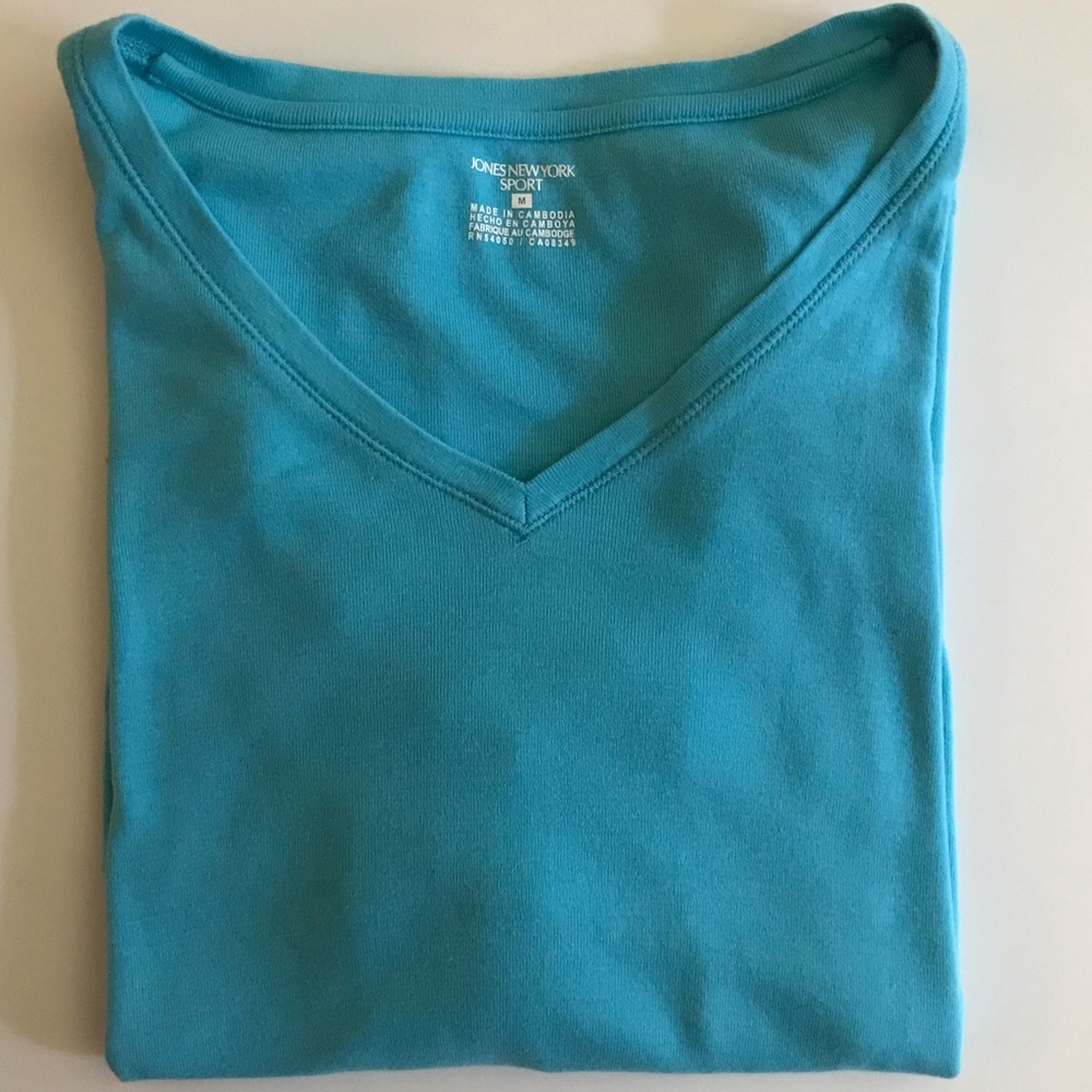 Jones New York Elbow Sleeves Tee Shirt - Picture 2 of 4